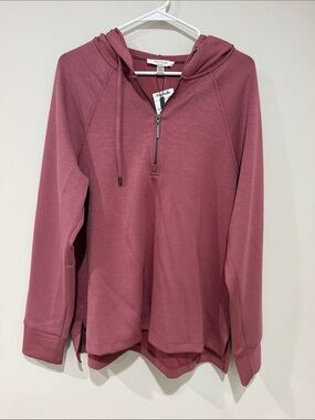 Cable & Gauge Yummy - Mauve Pink Quarter-Zip Hoodie